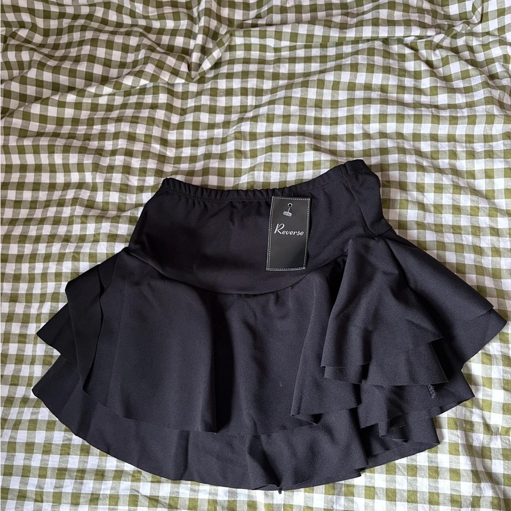Black Ruffled Skirt